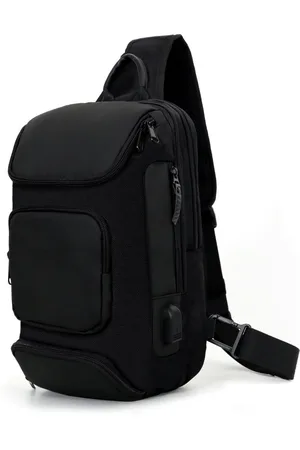 TAN.TOMI Crossbodytas Tactische - Sling Bag Heren - Schoudertas - Borsttas - met USB Oplaadpoort