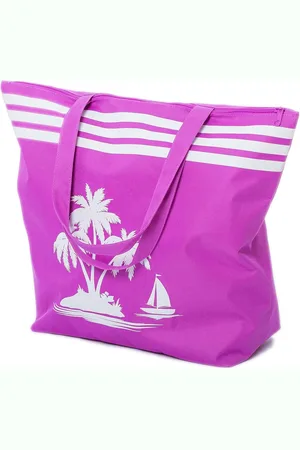 Merkloos Strandtas, grote stijlvolle badtas voor dames, strandtas met ritssluiting, binnenzak en waterdicht, met schattig design