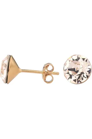 ARLIZI 1026 Oorbellen Swarovski Kristal - Dames - Roséverguld - 8 mm
