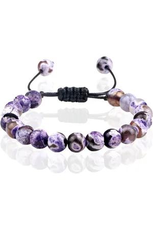 Memphis Dames Armband 8mm Kralen - Purple Fire