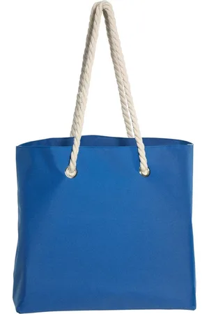 Merkloos Strandtas met handvat Capri 35 x 45 cm - Strandshoppers/boodschappentassen van polyester
