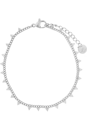 essentialistics Armband kleine driehoekjes - Volwassenen - Zilverkleur - Stainless steel (verkleurt niet) - Verlengkettinkje
