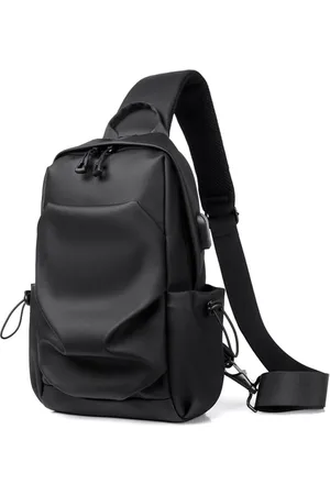 Merkloos Anti-diefstal crossbody tas, waterdichte borsttas, borsttas voor heren, schoudertas met USB-oplaadaansluiting, multifunctioneel