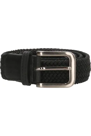Hide & Stitches Elastische Gevlochten Stretch Riem - Leer & Elastiek - Dames & Heren - - One Size - Totale lengte 120 cm - Geschikt tot maat 110