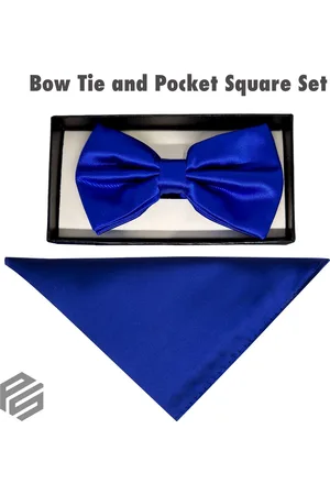 Merkloos Bow Tie Including Pochette - Bow Tie - Bow Tie - Pocket Square - High Quality 30% soie 70% Polyester