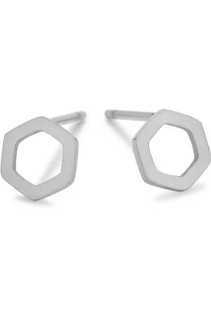 CO88 Elemental 8CE 70317 Stalen oorbellen - open hexagoon - 6 mm
