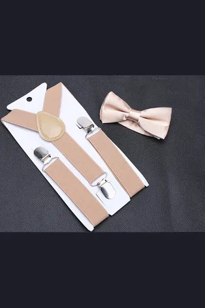 Merkloos Kinder Bretel met Vlinderstrik - Vlinderdas - Feestelijke Kinderoutfit - Stoere Bretel met Strik
