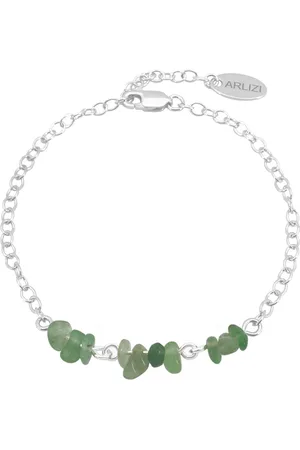 ARLIZI 2105 Armband aventurijn kralen - sterling - 20 cm