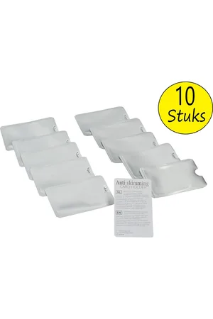 Merkloos RFID Beschermhoes – Anti Skimming Kaarthouder 10 Stuks – Voorkomt Elektronische Diefstal van uw Bankrekening –