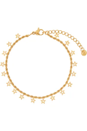 essentialistics Armband met veel open sterretjes - Volwassenen - Goudkleur - Stainless steel (verkleurt niet) - Verlengkettinkje