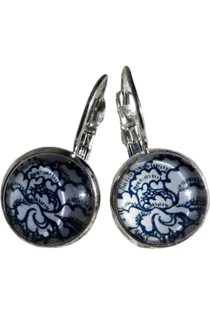 2 Love It Bouquet - Oorbellen - Lengte 3 cm - Diameter 12 mm - - Wit - Zilverkleurig