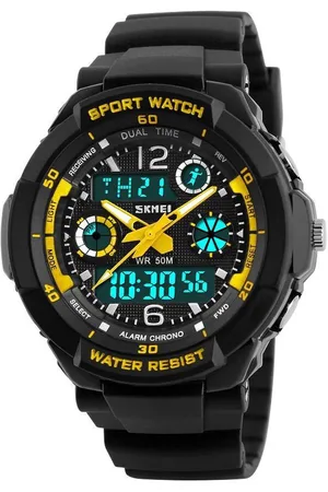 Lazy Cat Kinderhorloge – Analoog Digitaal – Chronograaf – Shockproof – Geel
