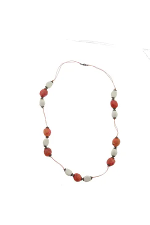 Behave Ketting - lange ketting - - wit - kralenketting - 90 cm