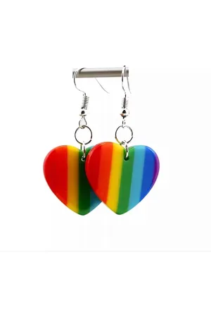 Akyol Pride Oorbellen – pride hart oorbellen - regenboog oorbellen - Regenboog - LGBTQ OORBELLEN - Oorbellen - Gay - lesbian - trans - cadeau - kado - geschenk - gift - verjaardag - feestdag - verassing - respect - equality - gelijk - lgbt – bi
