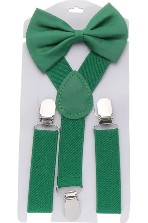 Merkloos Kinder Bretel met Vlinderstrik - Vlinderdas - Feestelijke Kinderoutfit - Stoere Bretel met Strik