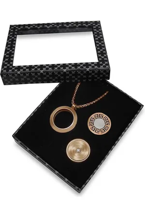 Silventi 989900106 - Gift Set - Edelstalen Collier met Hanger - Munten Houder - Munten - 60 + 5cm/ 25mm