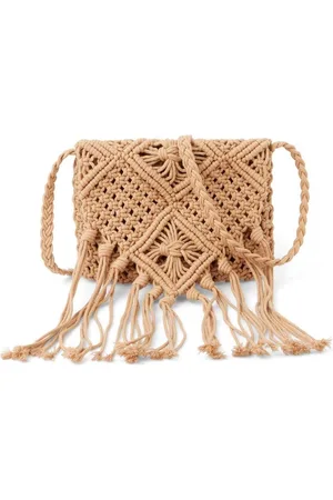 Merkloos Schoudertasje Handgemaakt Macramé - Dames