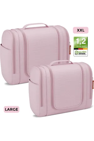 Merkloos Comfort Reis-cosmeticatas, design 2024, hangende toilettas voor vrouwen, mannen en kinderen, grote toilettas met 7 liter ruimte, toilettas voor mannen en vrouwen, reis-toilettas