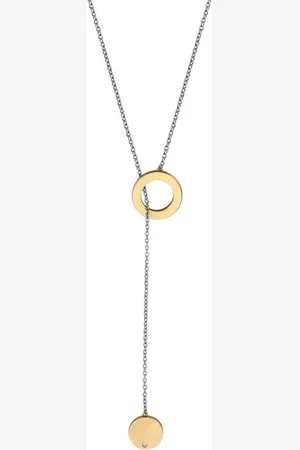 ESPRIT ESNL00492370 Loop - collier - Staal geelgoudverguld - Zilver en goudkleurig
