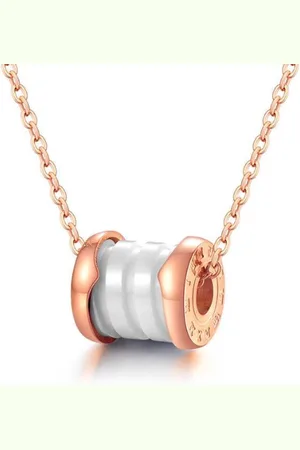 Cilla Jewels Ketting Rosegoud Wit Roman Pendant