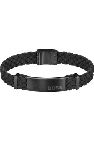HUGO BOSS HBJ1580608M DYLAN Heren Armband - Sieraad - Leer - - 10 mm breed - 19 cm lang