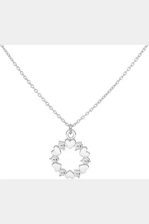ARLIZI 1971 Ketting hartjes kristal hanger - 925 sterling - 44 cm