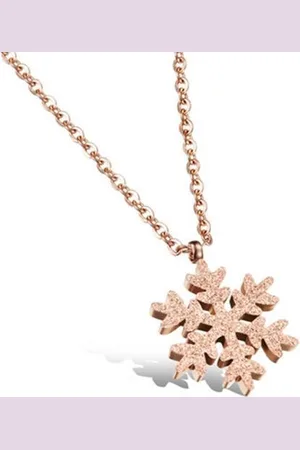 Cilla Jewels Ketting Rosegoud Snowflake Pendant