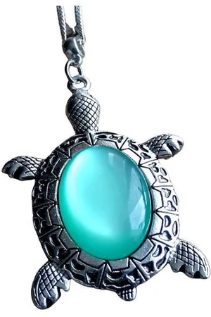 2 Love It Schildpad Turq - Ketting - 46 cm lang