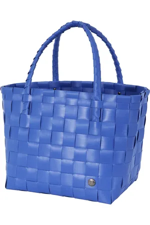Handed By Duurzame handgevlochten boodschappentas - Shopper - Weekendtas - Strandtas - Sporttas - Paris - blauw - Dutch blue
