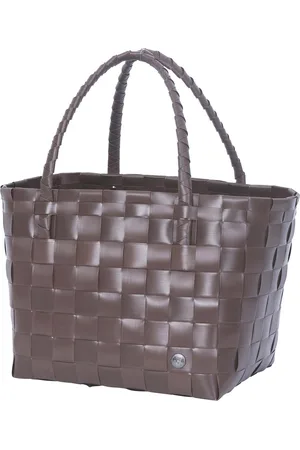 Handed By Duurzame handgevlochten boodschappentas - Shopper - Weekendtas - Strandtas - Sporttas - Paris - espresso bruin - espresso brown