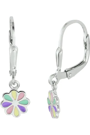 Yep! Oorhangers bloem brisur haak - Zilver