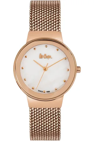 Lee LC06472.420 - Horloge - Analoog - Dames - Milanees band - Rosékleurig