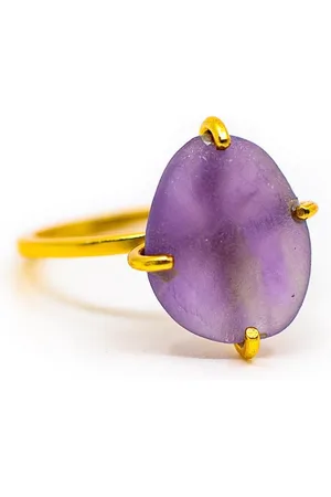 Spiru Edelsteen Ring Amethist 925 Zilver & Verguld “Perception”
