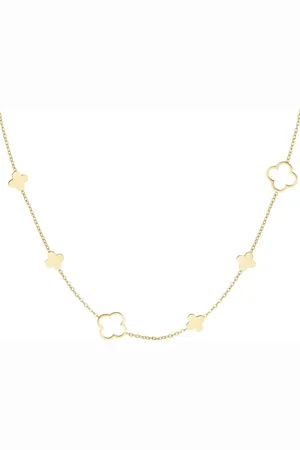 Bijoutheek Collier Klavers open dicht