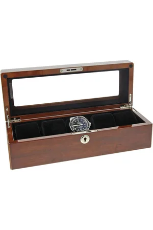 Fox Horloge opbergbox - voor 5 horloges - - Hoogglans - 32 x 11 x 9 (LxBxH)