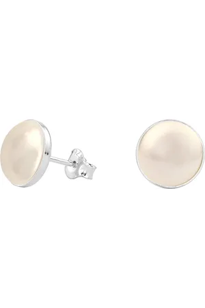 ARLIZI 0984 Pareloorbellen - Dames - 925 Sterling Zilver - 10 mm - Crème