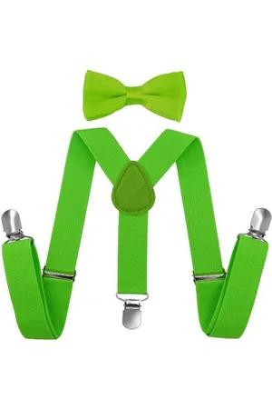 Fako Fashion Kinder Bretels Met Vlinderstrik - Kinderbretels - Vlinderdas - Strik - Effen - 65cm