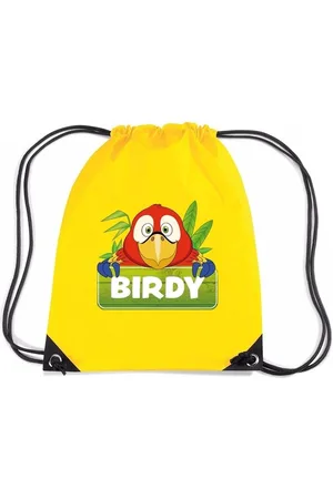 Bellatio Decorations Birdy de Papegaai rijgkoord rugtas / gymtas - - 11 liter - voor kinderen