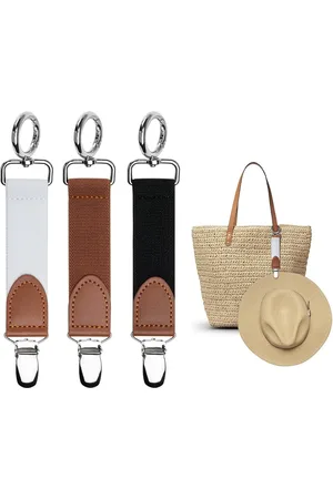 Merkloos 3 stuks hoedenclips voor reishandtas - rugzakbagage - elastische cliphoed metgezel voor dames - voor op reis, tassen, rugzakken, draagtassen, koffers outdoor reisaccessoire
