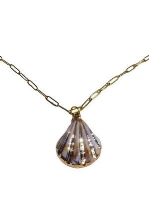 2 Love It Schelp - Ketting - Stainless steel - Lengte 46 cm - Goudkleurig