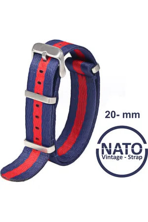 Merkloos 20mm Nato Strap gestreept - Vintage James Bond - Nato Strap collectie - Mannen - Horlogebanden - 20 mm bandbreedte