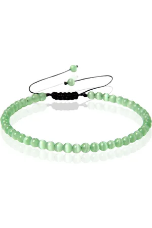Memphis No.1 Armband - 4mm Green Cat Eye