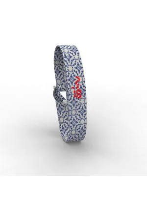Too Late Digitaal horloge - Fabric - katoenen band - Flower 2