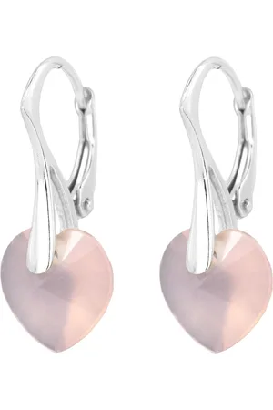 ARLIZI 2010 Oorbellen roze onyx hartje - sterling