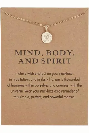 Akyol Mind, body, spirit wensketting | Reis ketting | Ziel ketting | Travel ketting | Travel accessoires | Goudkleurige ketting | Vleugels | vriendschap | BFF | Wensketting | leuk cadeau om te geven of te krijgen