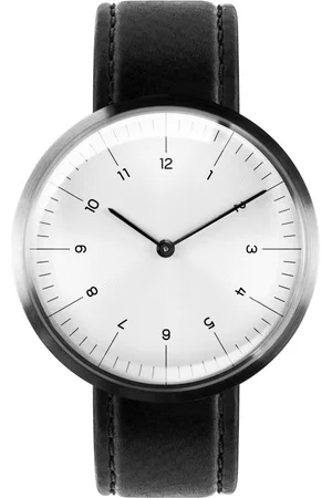Auteur Watches - Circles Classic - Swiss Made Designhorloge Zwart Leer 38mm