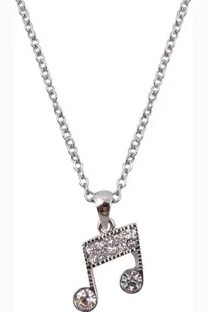 Aim Halsketting achtste noten (helder/zilver)