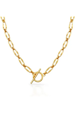 Jonline Schitterende 18K Gold Plated Zilveren Halsketting