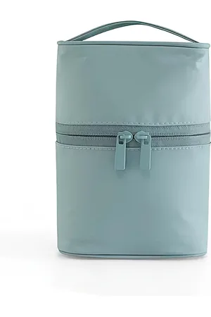 Ainy Make Up Tasje met handvat pastel groen - compacte organizer 18x13x10cm voor cosmetica en skincare - waterbestendig tas - toilettas dames voor make-up, sieraden en meer. De luxe beautycase voor onderweg | moederdag cadeau