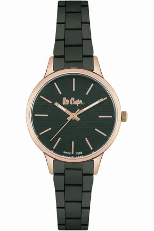 Lee LC06795.470 - Horloge - Analoog - Dames - Vrouwen - stalen band - donker grijs - Rosékleurig